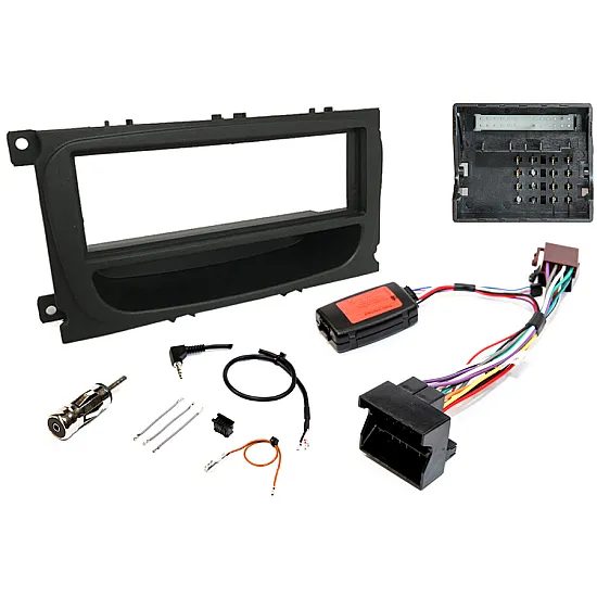 Ford (Oval Shape) Single DIN Car Stereo Upgrade Fitting Kit Black