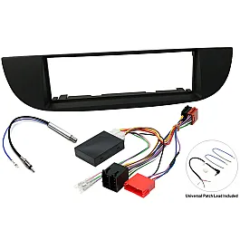 Abarth / Fiat 500 (2008-2016) Single DIN Car Stereo Fitting Kit (MATT BLACK)