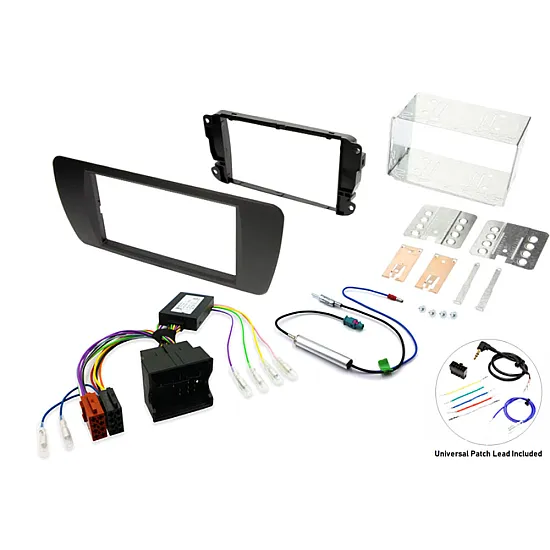 Seat Ibiza (2008-2014) Double DIN Car Stereo Upgrade Fitting Kit (MATT BLACK)