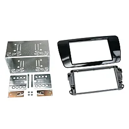 Seat Ibiza (2008-2014) Double DIN Car Stereo Upgrade Fitting Kit (GLOSS BLACK)