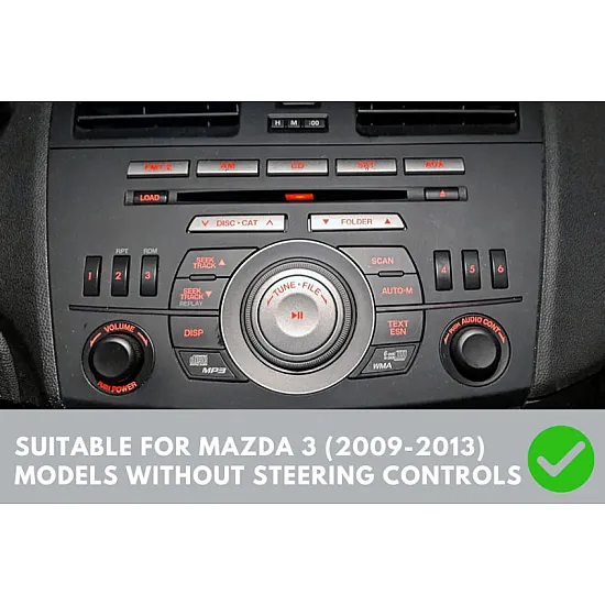 Mazda 3 (2009-2013) Single / Double DIN Car Stereo Fitting Kit (WITHOUT SWC)