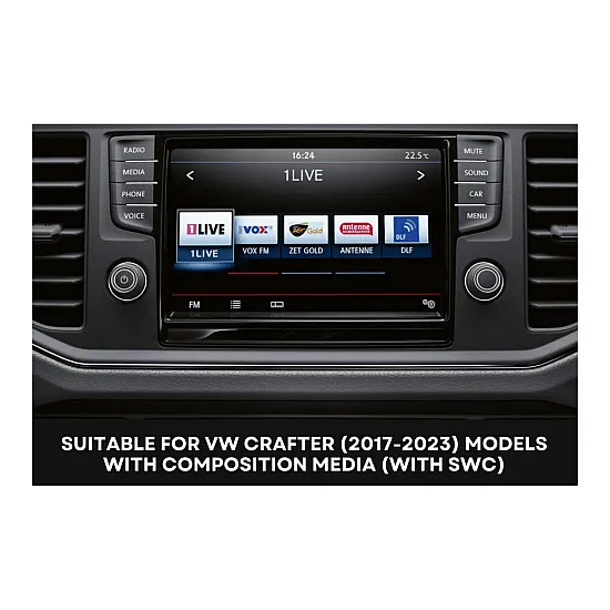 MAN TGE (2017-2023) Single DIN Car Stereo Fascia, SWC Fitting Kit MAN TGE (2017-2023) Single DIN Car Stereo Fascia, SWC Fitting Kit