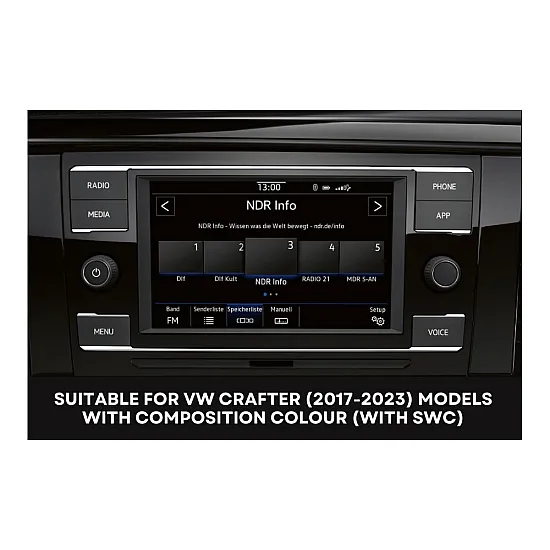 MAN TGE (2017-2023) Single DIN Car Stereo Fascia, SWC Fitting Kit MAN TGE (2017-2023) Single DIN Car Stereo Fascia, SWC Fitting Kit