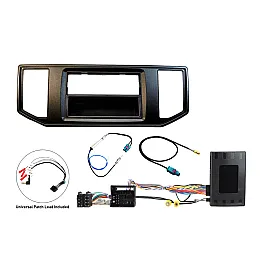MAN TGE (2017-2023) Single DIN Car Stereo Fascia, SWC Fitting Kit