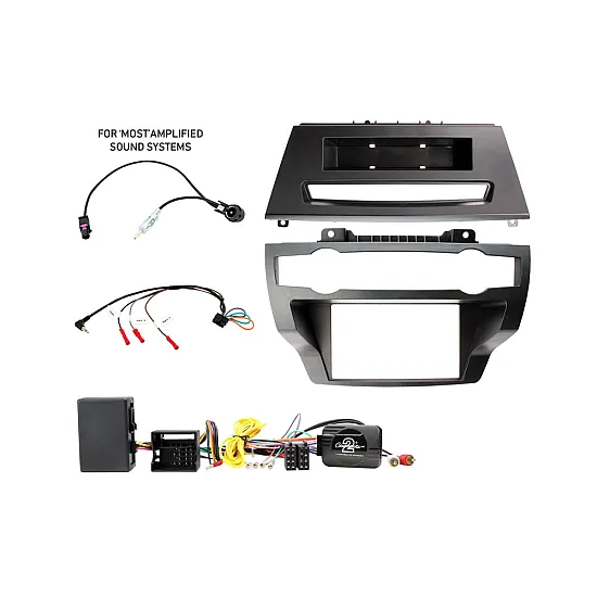 BMW X5, X6 (2007-2014) Double DIN Car Stereo Upgrade Fitting Kit (MOST AMPLIFIED MODELS)