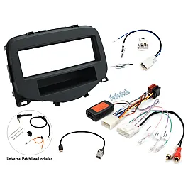 Peugeot 108 (2014-2021) Single DIN Car Stereo Fitting Kit (WITH SWC) ANTHRACITE