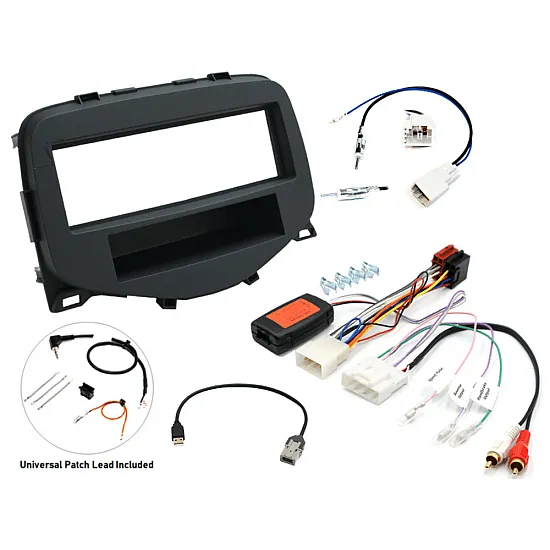 Toyota Aygo (2014-2022) Single DIN Car Stereo Fitting Kit (WITH SWC) ANTHRACITE Toyota Aygo (2014-2022) Single DIN Car Stereo Fitting Kit (WITH SWC) ANTHRACITE