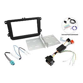 SEAT (Double Fakra) Double DIN Car Stereo Fascia SWC Upgrade Fitting Kit