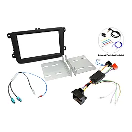 Volkswagen (RCD300 RCD500) Double DIN Car Stereo Fascia, SWC Fitting Kit