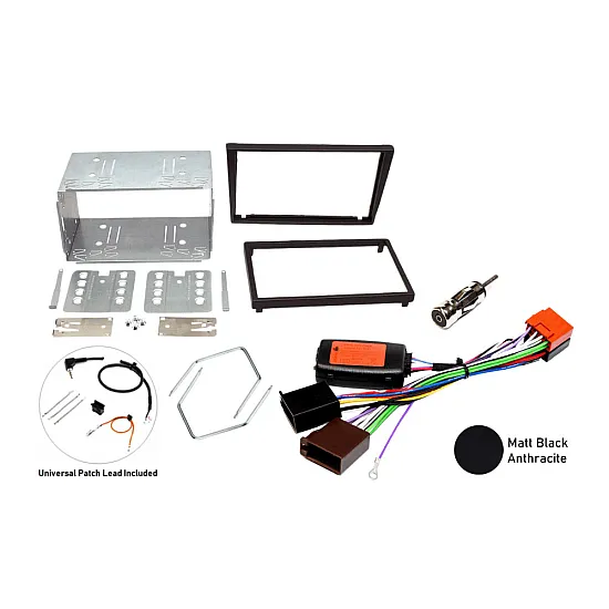 Opel (Pre 2006/ ISO) Double DIN Car Stereo Fitting Kit (MATT BLACK/ WITH SWC)