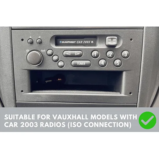 Vauxhall Double DIN Car Stereo Fitting Kit (MATT BLACK/ WITHOUT SWC)
