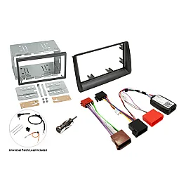 Fiat Panda (2004-2012) Double DIN Car Stereo Fascia, SWC Fitting Kit
