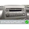 Fiat Panda (2004-2012) Double DIN Car Stereo Fascia, SWC Fitting Kit