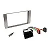 Ford SQUARE RADIO Double DIN Car Stereo Upgrade Fitting Kit (WITHOUT SWC / Silver)
