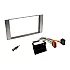 Ford SQUARE RADIO Double DIN Car Stereo Upgrade Fitting Kit (WITHOUT SWC / Silver)
