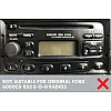 Ford SQUARE RADIO Double DIN Car Stereo Upgrade Fitting Kit (WITH SWC / MATT BLACK)