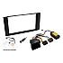 Ford SQUARE RADIO Double DIN Car Stereo Upgrade Fitting Kit (WITH SWC / MATT BLACK)