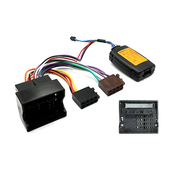 Ford SQUARE RADIO Double DIN Car Stereo Upgrade Fitting Kit (WITH SWC / MATT BLACK)