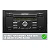 Ford SQUARE RADIO Double DIN Car Stereo Upgrade Fitting Kit (WITHOUT SWC / MATT BLACK)