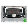 Ford SQUARE RADIO Double DIN Car Stereo Upgrade Fitting Kit (WITHOUT SWC / MATT BLACK)