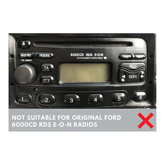 Ford SQUARE RADIO Double DIN Car Stereo Upgrade Fitting Kit (WITHOUT SWC / MATT BLACK)