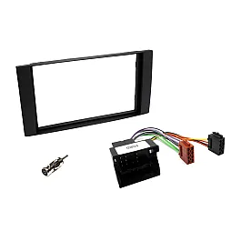 Ford SQUARE RADIO Double DIN Car Stereo Upgrade Fitting Kit (WITHOUT SWC / MATT BLACK)