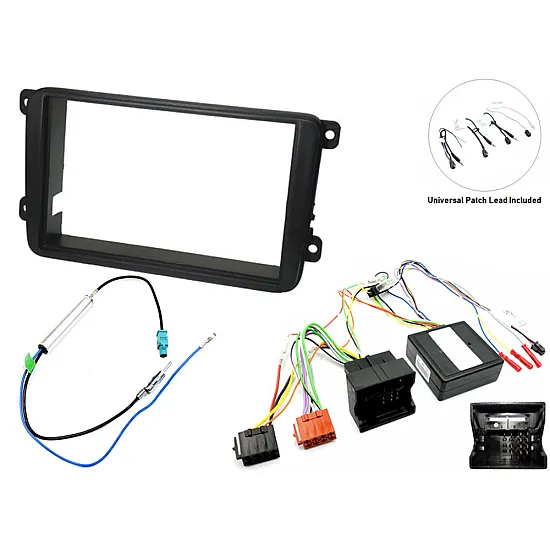 Seat Toledo Double DIN Car Stereo Fascia SWC Fitting Kit (Single Fakra)
