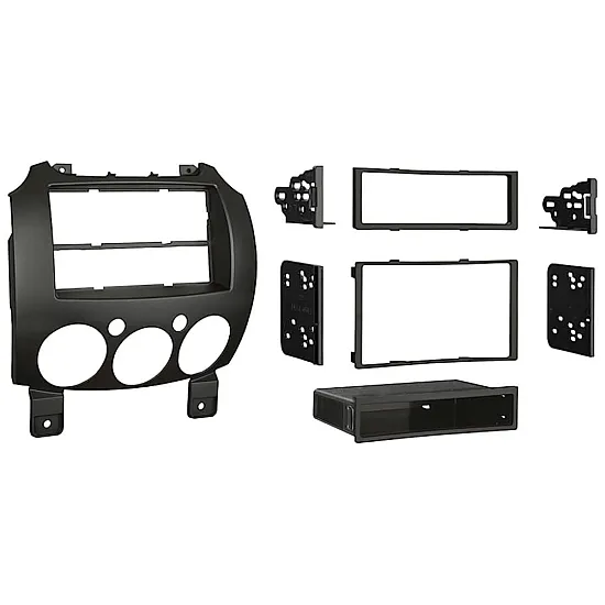 Mazda 2 (2007-2014) Single/ Double DIN Car Stereo Fascia Steering Control Fitting Kit Mazda 2 (2007-2014) Single/ Double DIN Car Stereo Fascia Steering Control Fitting Kit