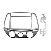 Hyundai i20 (2012-2014) Double DIN Car Stereo Fitting Kit (MANUAL AIR CON CONTROLS)