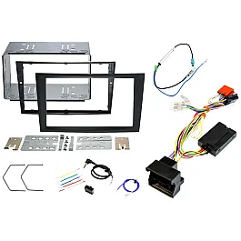 Vauxhall Corsa D Double DIN car stereo upgrade fitting kit with Steering Controls (CHARCOAL) Vauxhall Corsa D Double DIN car stereo upgrade fitting kit with Steering Controls (CHARCOAL)