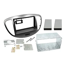 Hyundai i10 (2008-2012) Double DIN Car Stereo Upgrade Fitting Kit (Silver)
