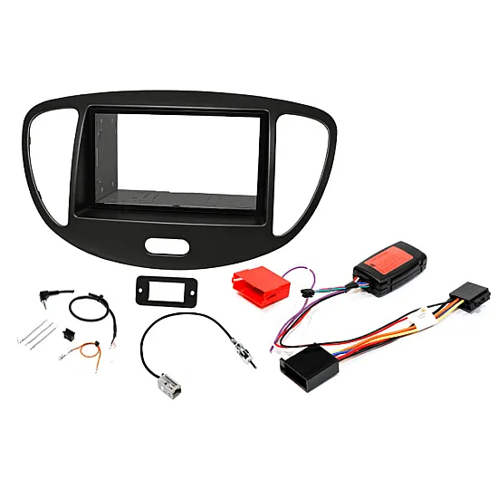 Hyundai i10 (2008-2012) Double DIN Car Stereo Upgrade Fitting Kit (MATT BLACK)