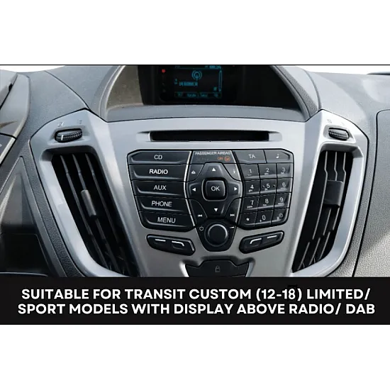 Ford Transit Custom (2012-16) Double DIN Car Stereo Fitting Kit (DISPLAY/ DAB/ AIRBAG LIGHT)
