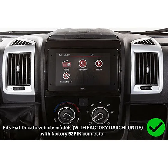 Fiat Ducato X290 (Daiichi Radios) Double DIN Car Stereo Upgrade Fitting Kit Fiat Ducato X290 (Daiichi Radios) Double DIN Car Stereo Upgrade Fitting Kit