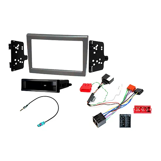 Porsche 987, 997 Single/ Double DIN Car Stereo Fitting Kit (WITH CANBUS IGNITION) SILVER Porsche 987, 997 Single/ Double DIN Car Stereo Fitting Kit (WITH CANBUS IGNITION) SILVER