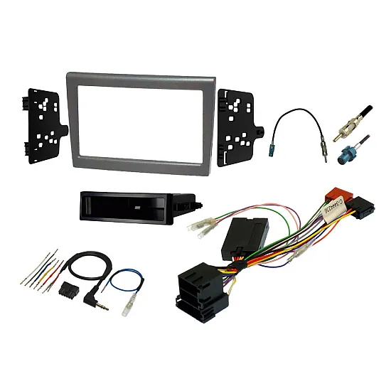 Porsche 987, 997 Single/ Double DIN Car Stereo Fitting Kit (SWC/ WITHOUT BOSE) SILVER Porsche 987, 997 Single/ Double DIN Car Stereo Fitting Kit (SWC/ WITHOUT BOSE) SILVER