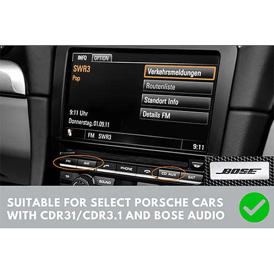 Porsche 911, Boxster, Cayman (CDR31/ BOSE) AUDIO Double DIN Car Stereo Fitting Kit Porsche 911, Boxster, Cayman (CDR31/ BOSE) AUDIO Double DIN Car Stereo Fitting Kit