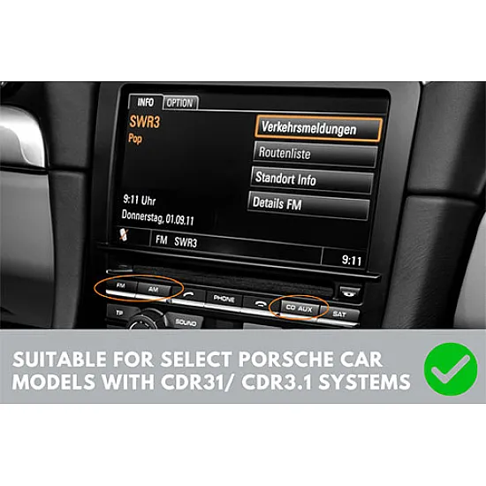 Porsche 911, Boxster, Cayman (CDR31/STANDARD AUDIO) Double DIN Car Stereo Fitting Kit Porsche 911, Boxster, Cayman (CDR31/STANDARD AUDIO) Double DIN Car Stereo Fitting Kit