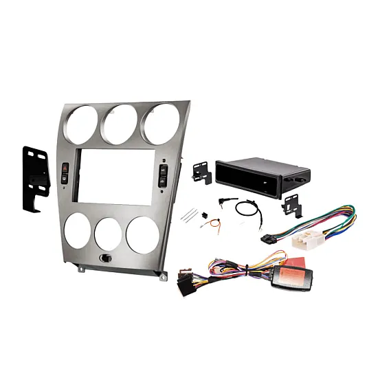 Mazda 6 (2003-2005) Single/Double DIN Car Stereo Fitting Kit Silver / CLIMATE CONTROL RETENTION Mazda 6 (2003-2005) Single/Double DIN Car Stereo Fitting Kit Silver / CLIMATE CONTROL RETENTION