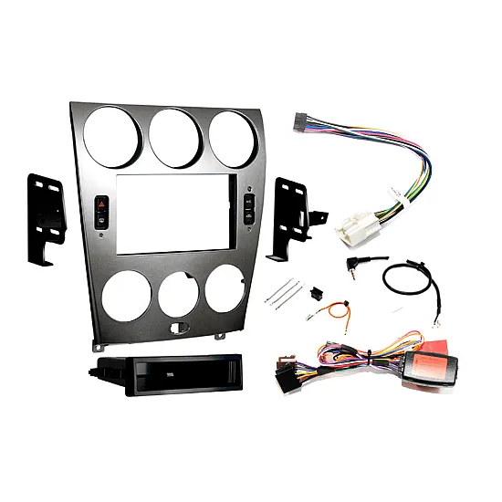 Mazda 6 (2003-2005) Single/Double DIN Car Stereo Fitting Kit Silver / CLIMATE CONTROL RETENTION Mazda 6 (2003-2005) Single/Double DIN Car Stereo Fitting Kit Silver / CLIMATE CONTROL RETENTION