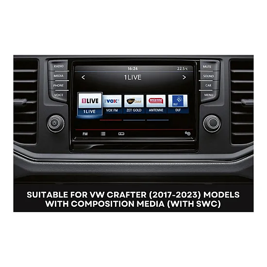 VW Crafter (2017-2023) Double DIN Car Stereo Fitting Kit (With SWC)