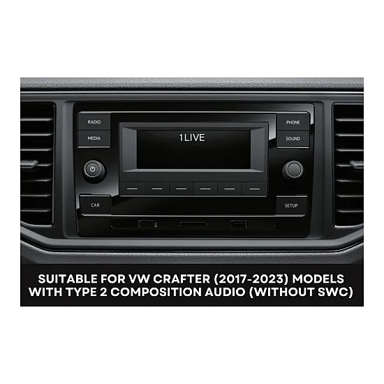 VW Crafter (2017-2023) Double DIN Car Stereo Upgrade Fitting Kit (Without SWC)