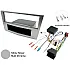 Vauxhall Single DIN Car Stereo Fascia, SWC Fitting Kit (SHINY SILVER/ MATT CHROME)