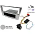 Vauxhall Corsa D (2006-2014) Single DIN Car Stereo Fascia, SWC Fitting Kit (SHINY SILVER/ CHROME)