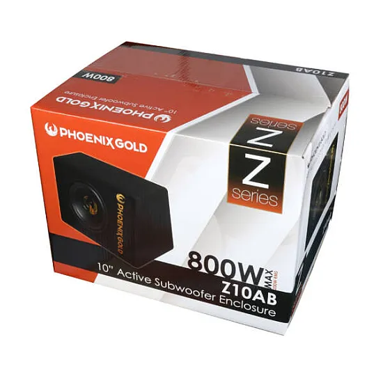 Phoenix Gold Z10AB Z-Series 10 inch Active Subwoofer 200W Bass Box Phoenix Gold Z10AB Z-Series 10 inch Active Subwoofer 200W Bass Box