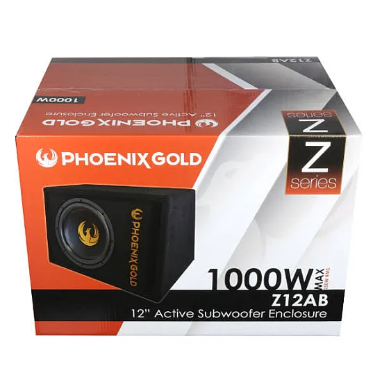 Phoenix Gold Z12AB Z-Series 12 inch Active Subwoofer 500W Bass Box Phoenix Gold Z12AB Z-Series 12 inch Active Subwoofer 500W Bass Box