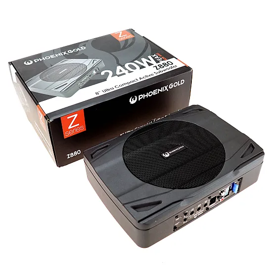 Phoenix Gold Z880 Z-Series 8 inch Slim Under seat Amplified Subwoofer Phoenix Gold Z880 Z-Series 8 inch Slim Under seat Amplified Subwoofer