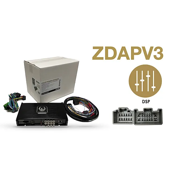 Phoenix Gold ZDAPV3 4 Channel DSP Amplifier & Wiring kit for Volvo with out factory Amp