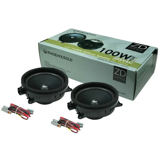 Phoenix Gold ZDSV6C 6.5 inch 100W Mid Bass Speaker Replacement for Volvo