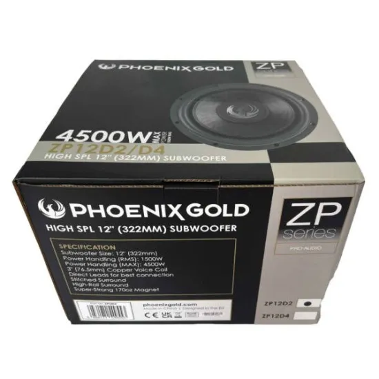 Phoenix Gold ZP12D4 12 inch 4500W Street Bass Car Subwoofer Phoenix Gold ZP12D4 12 inch 4500W Street Bass Car Subwoofer